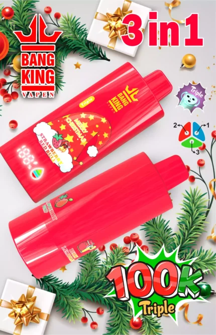Bang King 100K Puffs Berry Lemonade・Strawberry Red Bull・Strawberry Pomp 商品画像
