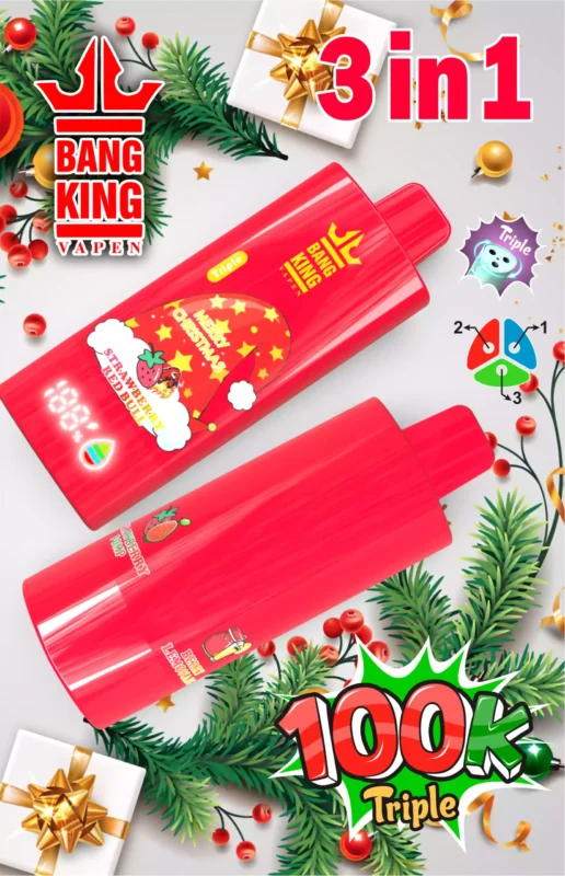 Bang King 100K Puffs Berry Lemonade・Strawberry Red Bull・Strawberry Pomp 商品画像